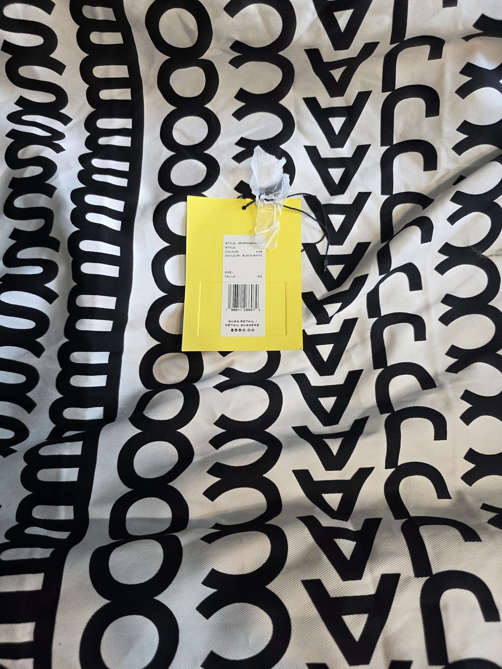 Marc Jacobs Distressed Denim Tote in Dark Blue with White Logo Limited Addition - Picture 5 of 7
